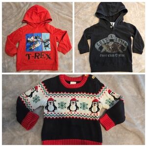 Lot of 3 long sleeve sweatshirts - size 18 month